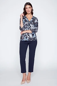 Le haut à paillettes imprimé floral