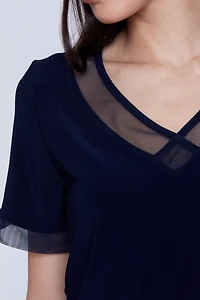 Mesh trim printed top