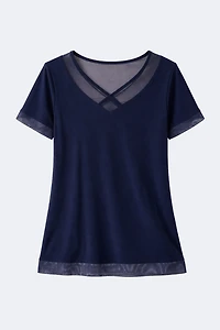 Mesh trim printed top