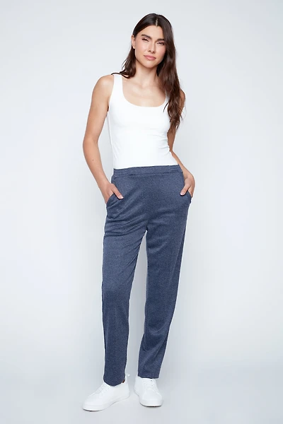 Straight leg double knit pant