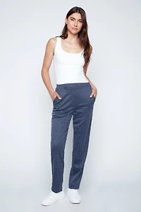 Straight leg double knit pant