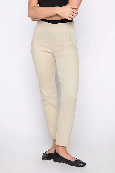 Pull on slim leg capri
