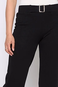 Crinkle pant with buckle