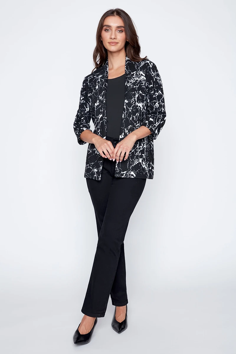 Le cardigan en maille jacquard