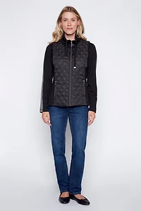 Knit combo vest