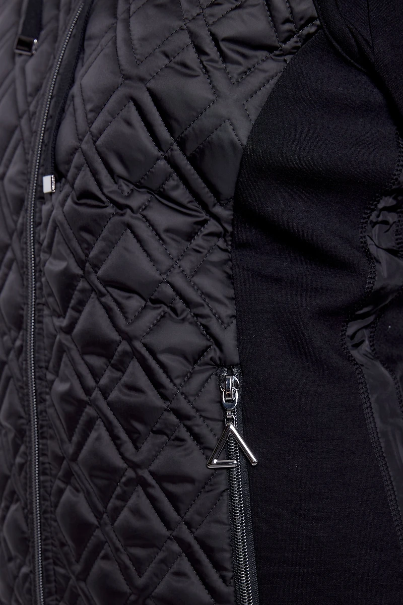 Knit combo vest