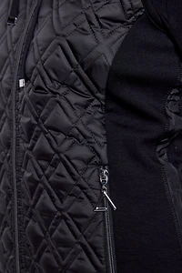 Knit combo vest