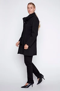 Cable jacquard coat