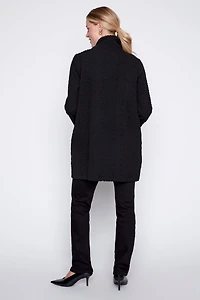 Cable jacquard coat