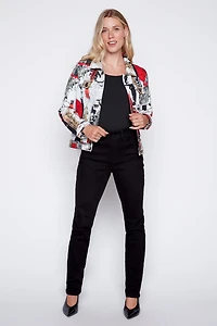 La veste style jean à imprimé abstrait