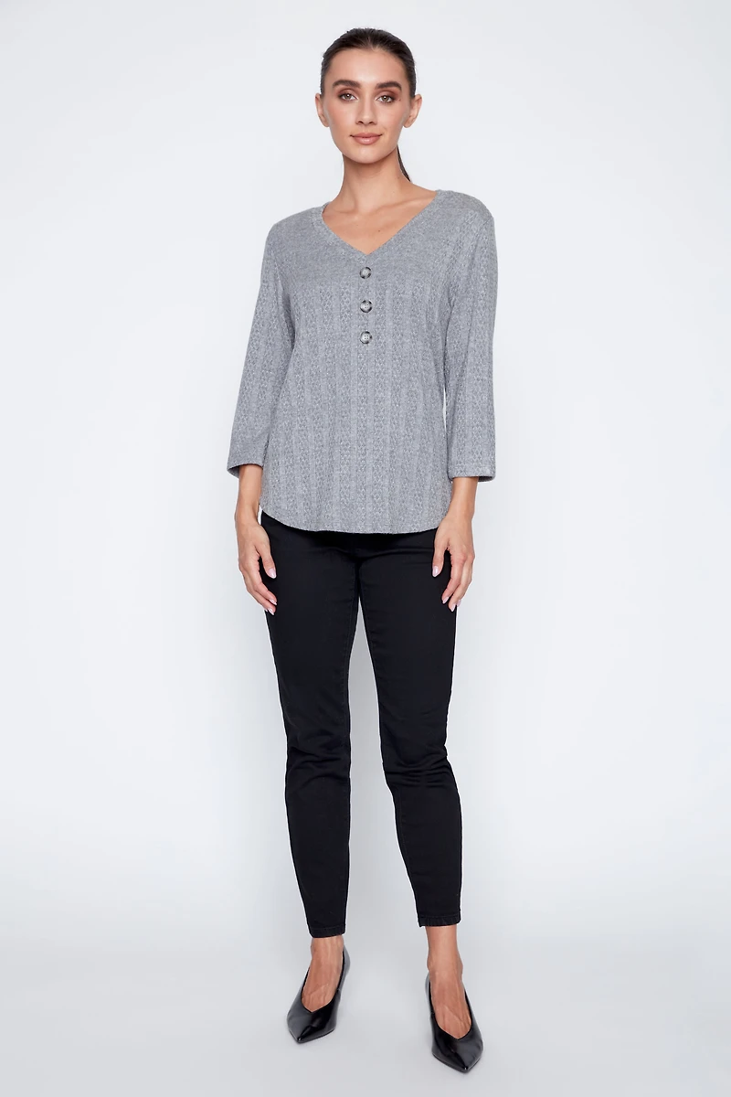 Le haut en maille jacquard