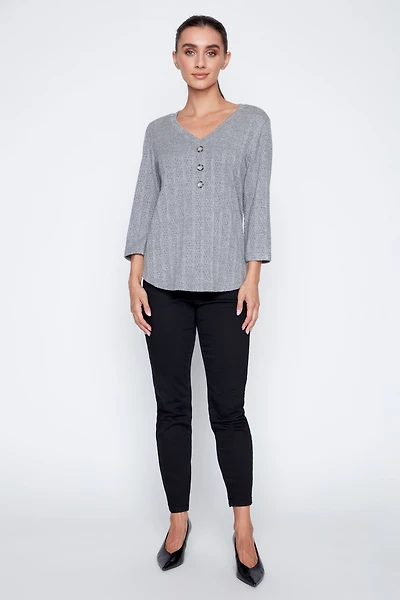 Le haut en maille jacquard