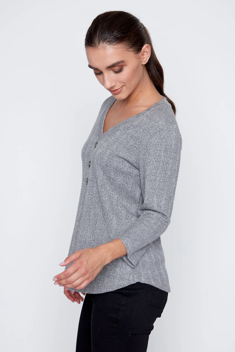 Le haut en maille jacquard