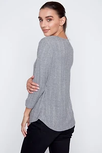 Le haut en maille jacquard