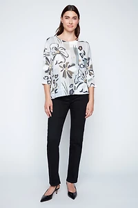 Abstract floral print top