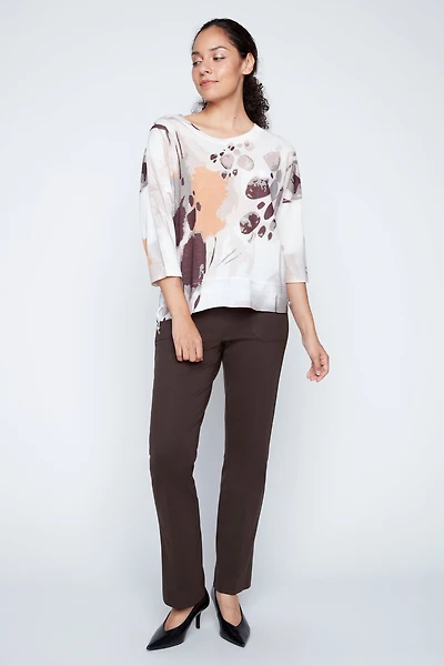 Abstract print top