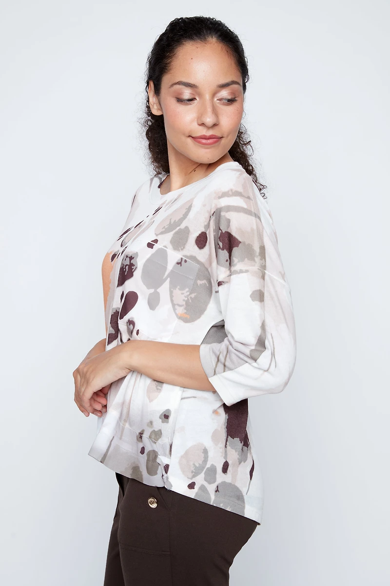 Abstract print top