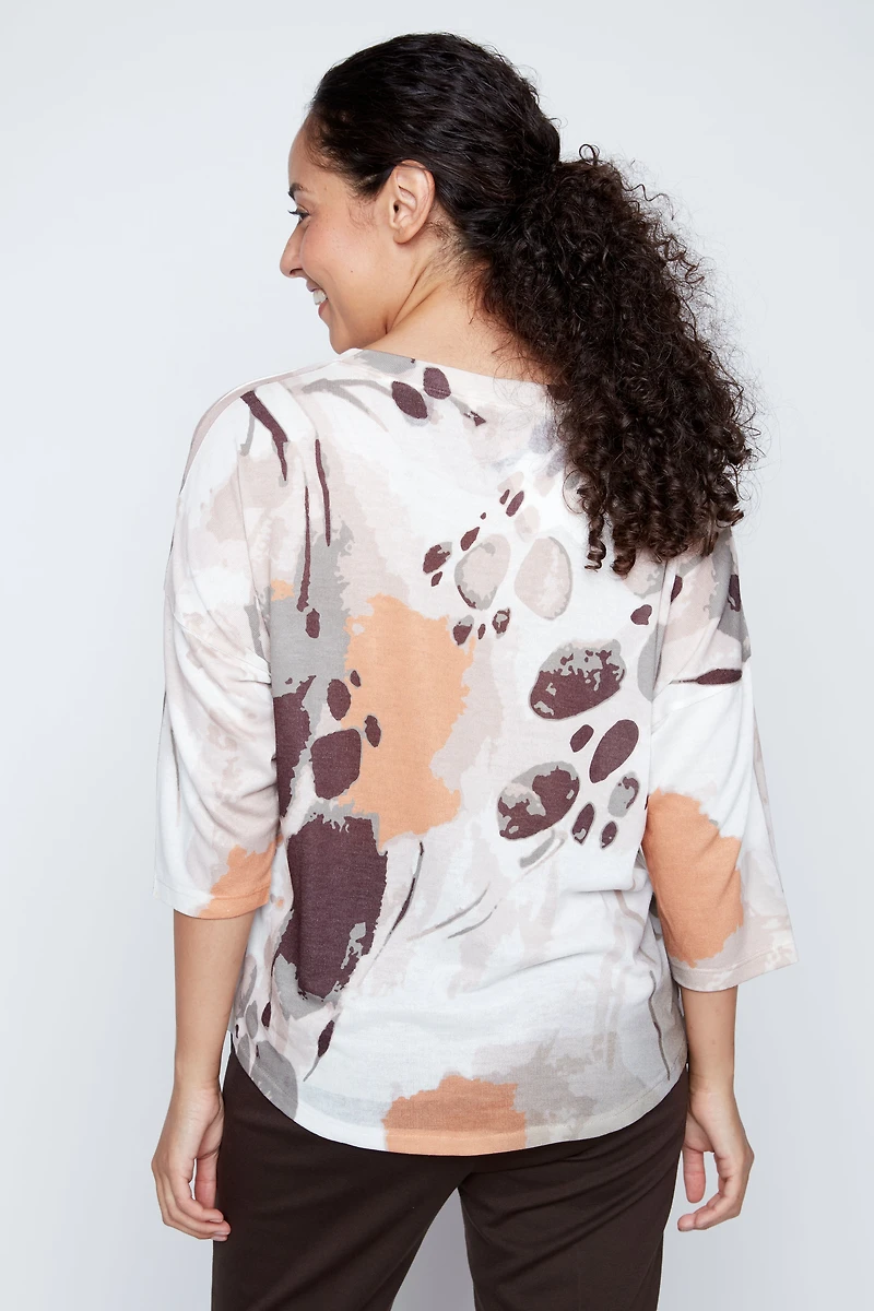 Abstract print top