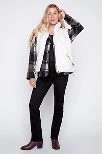 Sequin detail quilt vest