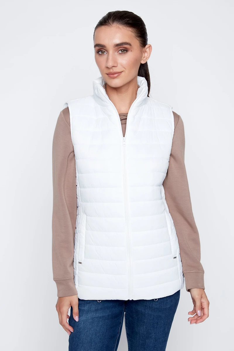 Le gilet matelassé ivoire