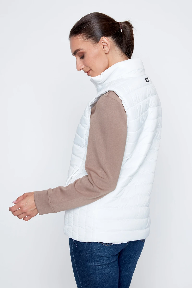 Le gilet matelassé ivoire
