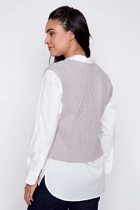 Cable sweater vest