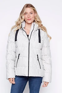 Abstract print polyfill jacket