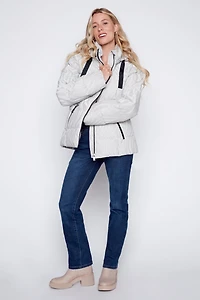 Abstract print polyfill jacket