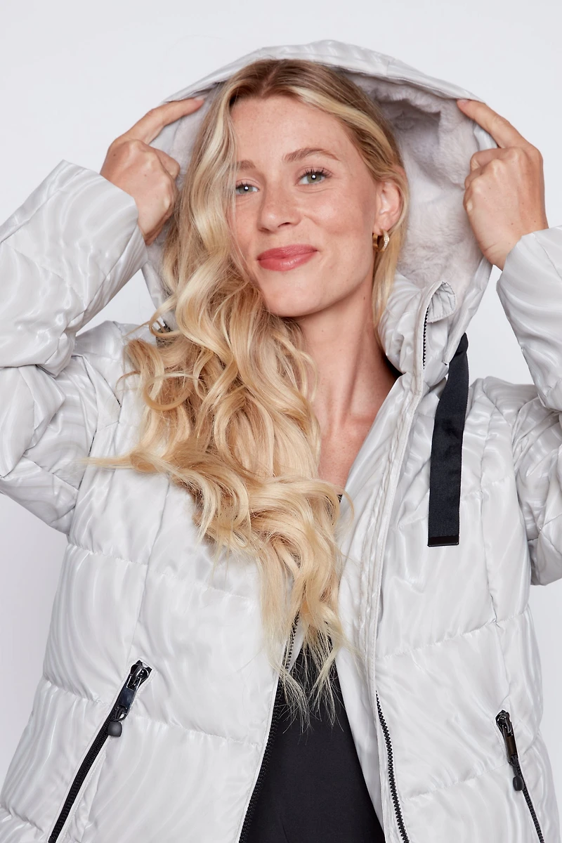 La veste polyfill à imprimé abstrait