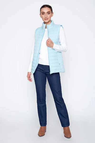 Le gilet matelassé bleu clair