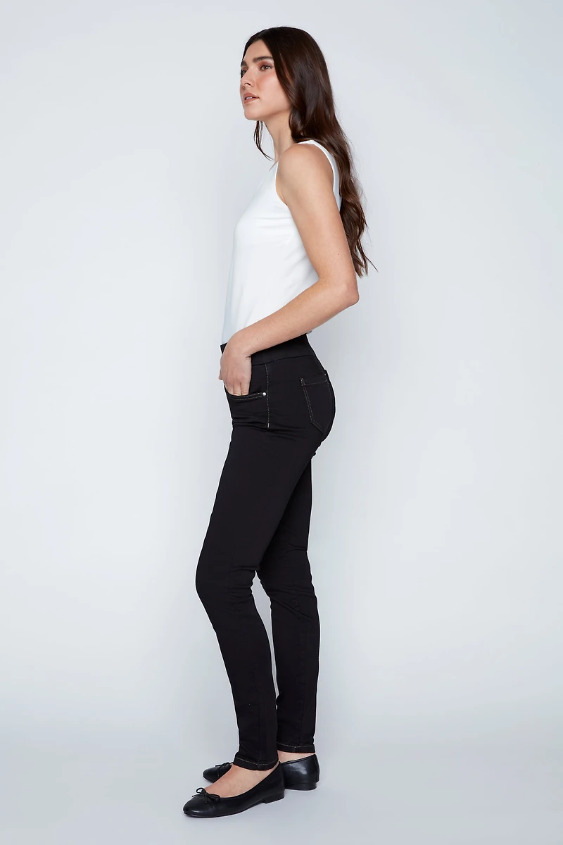 Slim leg denim pant