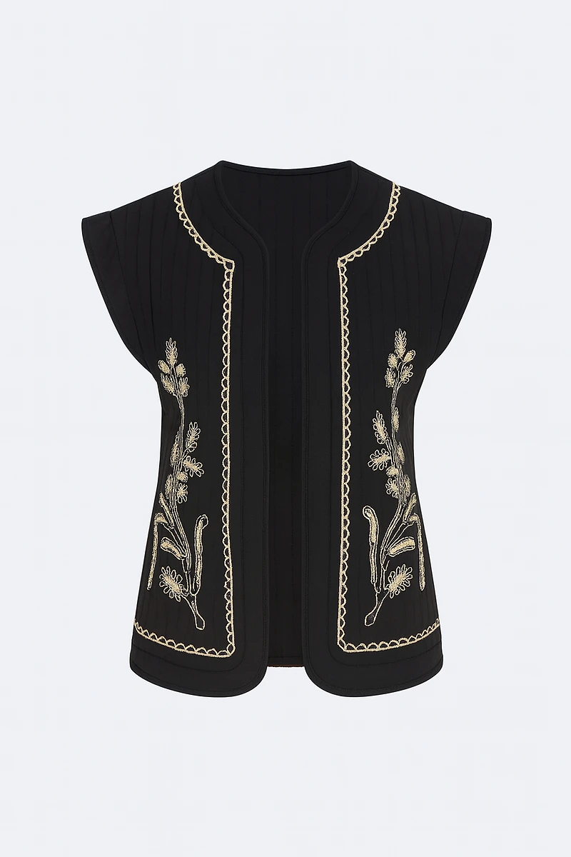 Embroidered vest