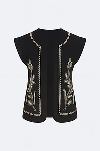 Embroidered vest