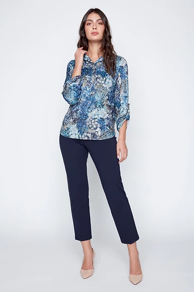 Abstract print blouse