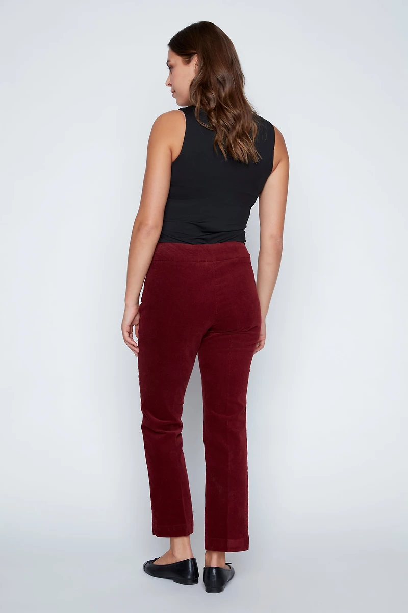 Slim leg corduroy ankle pant