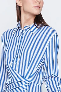 Stripe wrap dress