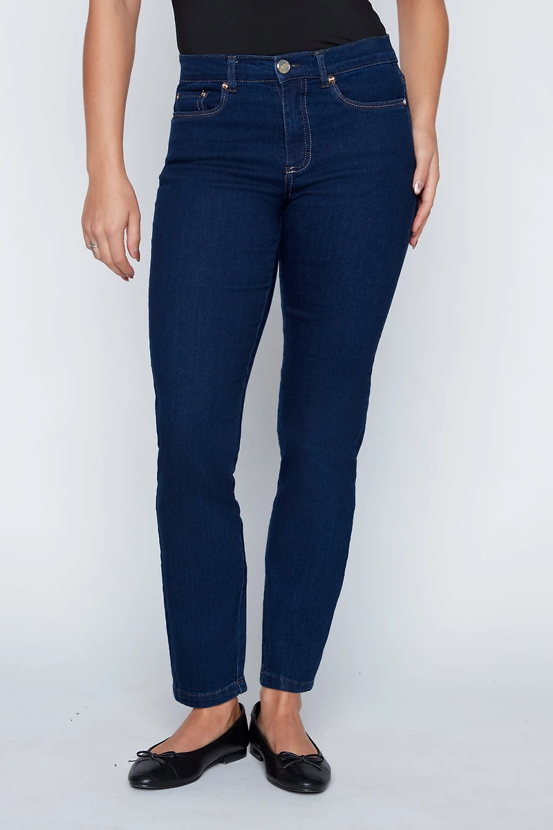 Five pocket straight leg jean