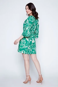 Printed textured dress