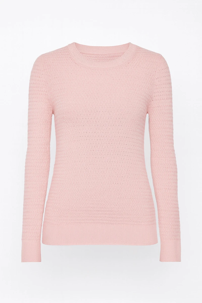 Solid horizontal stitch sweater
