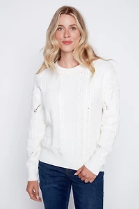 Le pull en maille torsadée