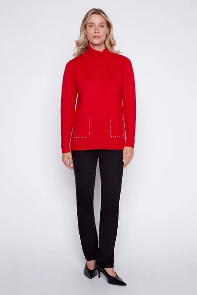 Pearl pocket detail tunic