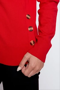 Side button detail sweater