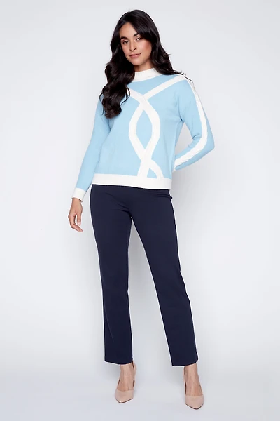 Chain loop design sweater