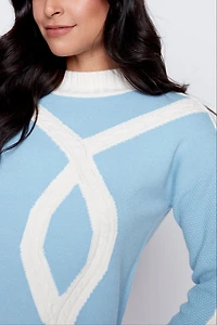 Chain loop design sweater