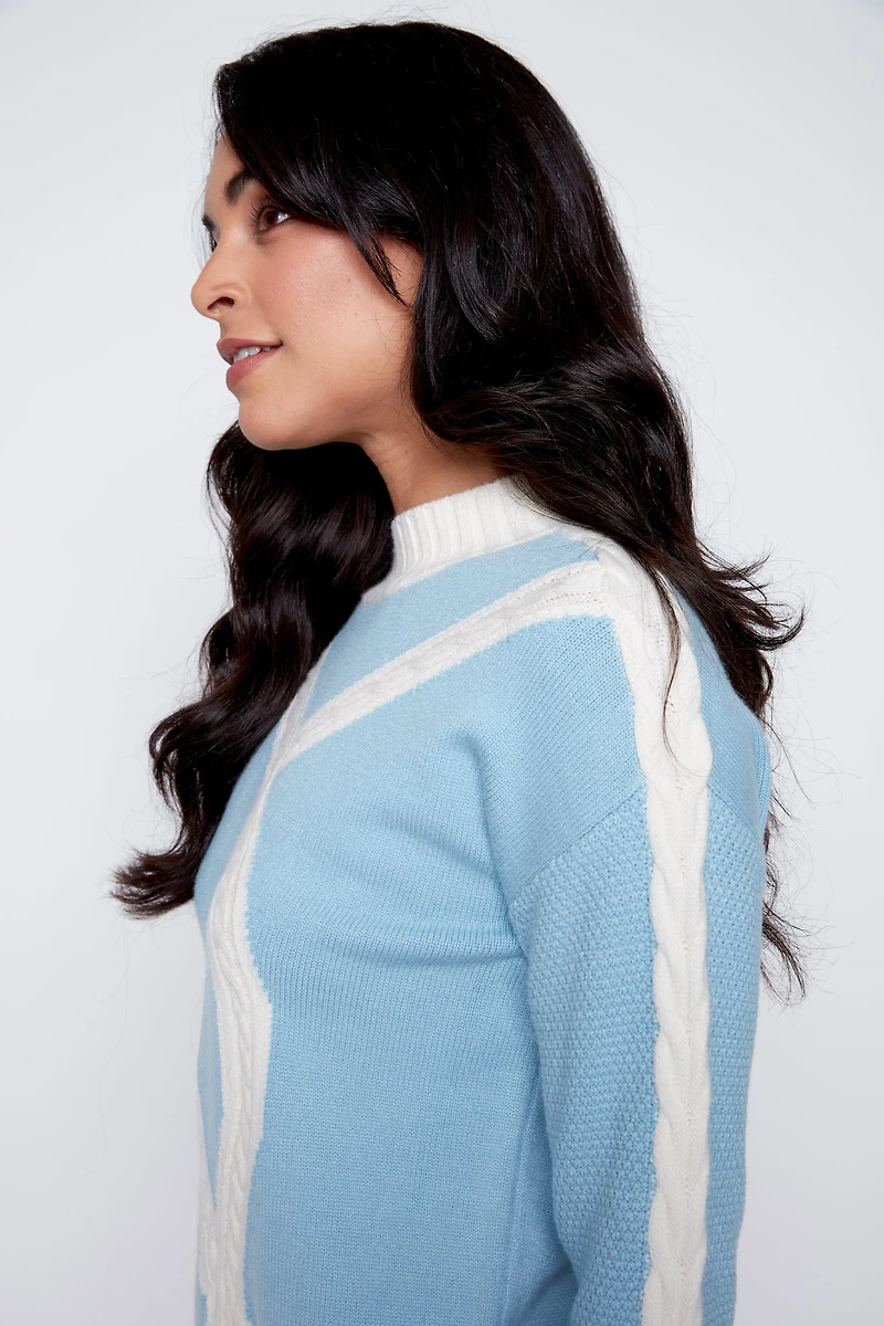 Chain loop design sweater