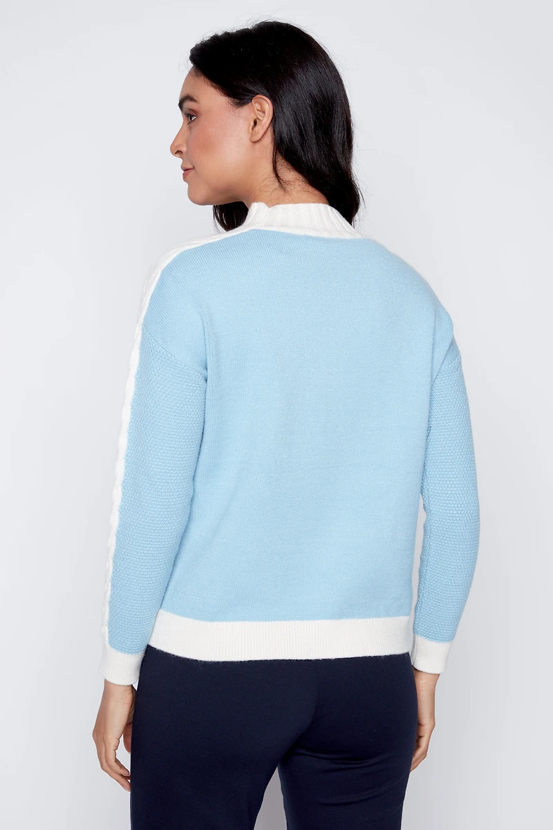 Chain loop design sweater