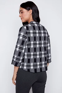 Le cardigan à carreaux