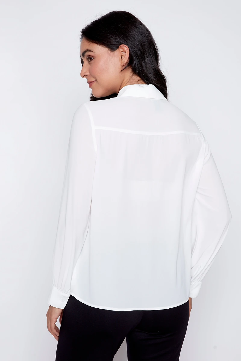 Crochet trim blouse