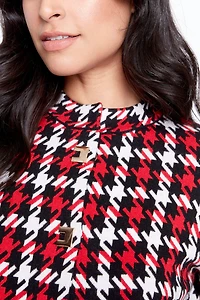 Houndstooth design cardigan