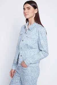 Printed jean jacket